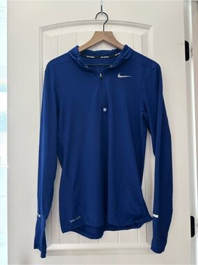 Nike Royal Blue Dri-FIT Half-Zip Running Pullover